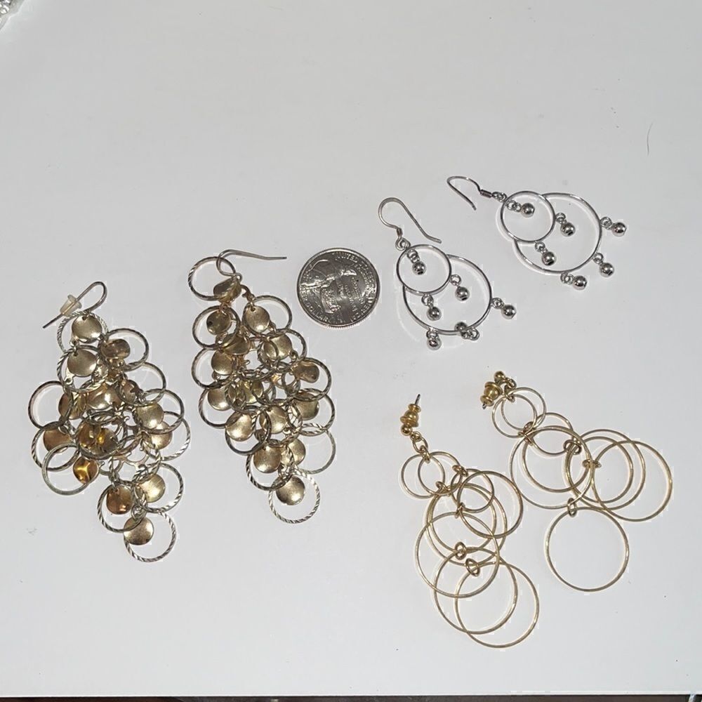 Bundle of 3 Pairs of Dangly Earrings